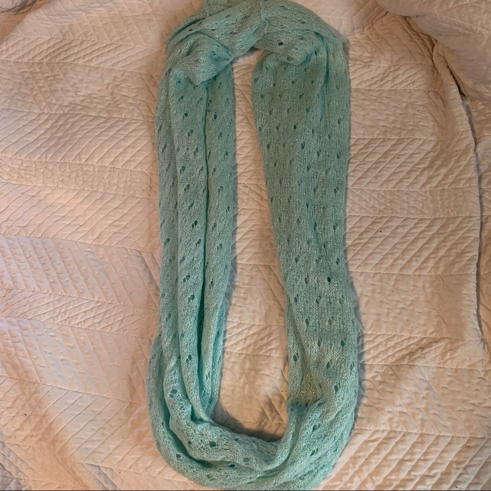 Sparkly Light Blue Infinity Scarf